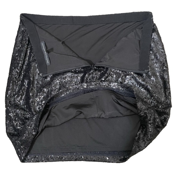 White House Black Market WHBM Elegant Black Sequin Skirt Size 6 - Picture 7 of 10